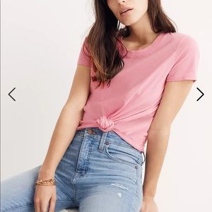 Madewell Knot-Front Tee in Black